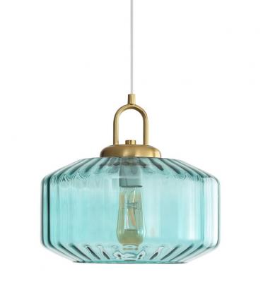 CLARISE BLUE Geometric Glass Pendant